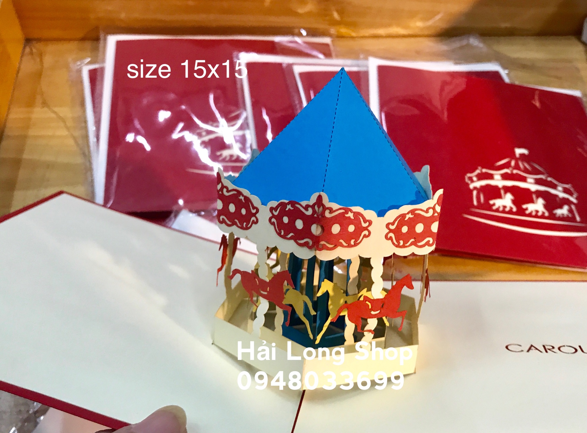 Đu quay - Horse - Thiệp 3D
