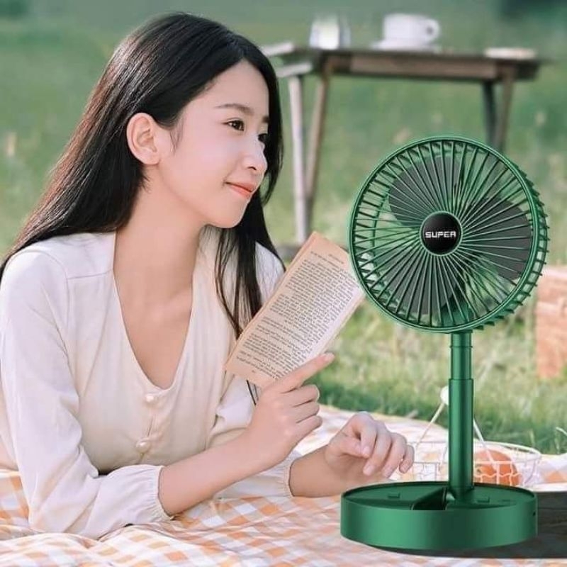 Quạt tích điện pin trâu có thể gập gọn