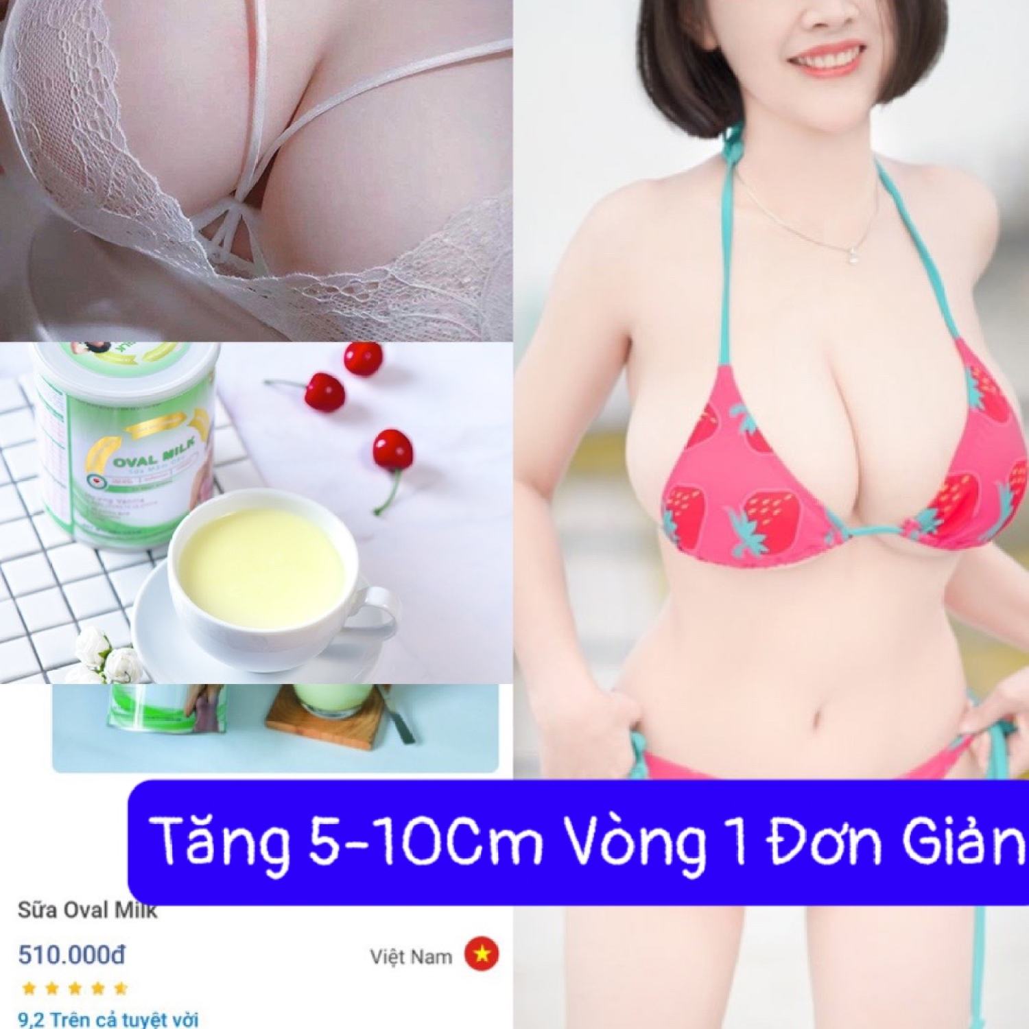 Combo 3 hộp oval milk tăng vòng 1 ngực nở nang sǎn chắc - tăng vòng 1 nở ngực giúp đẹp tự nhiên - không viên uống nở ngực