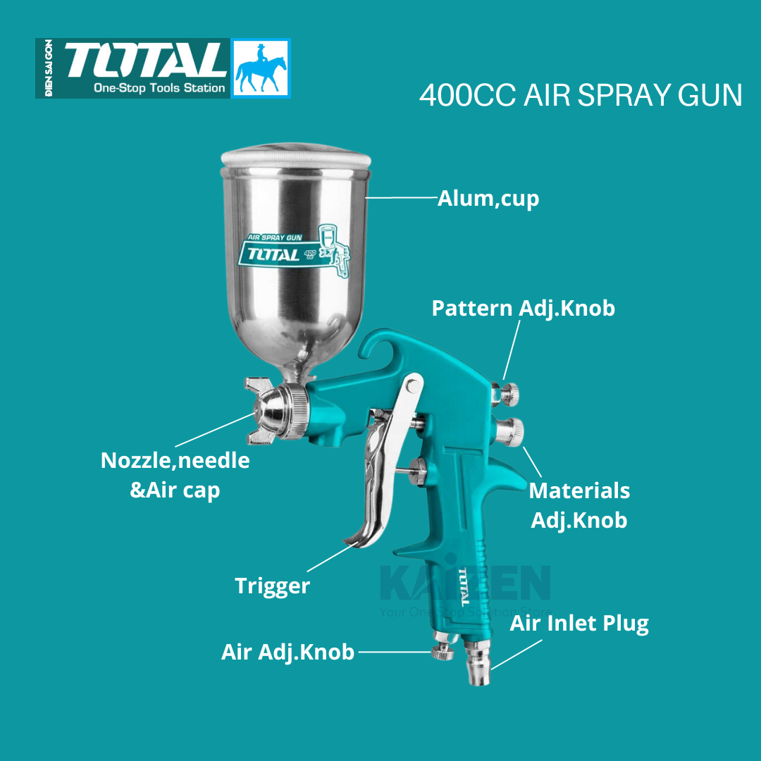 Dụng cụ phun sơn 400cc Total TAT10402