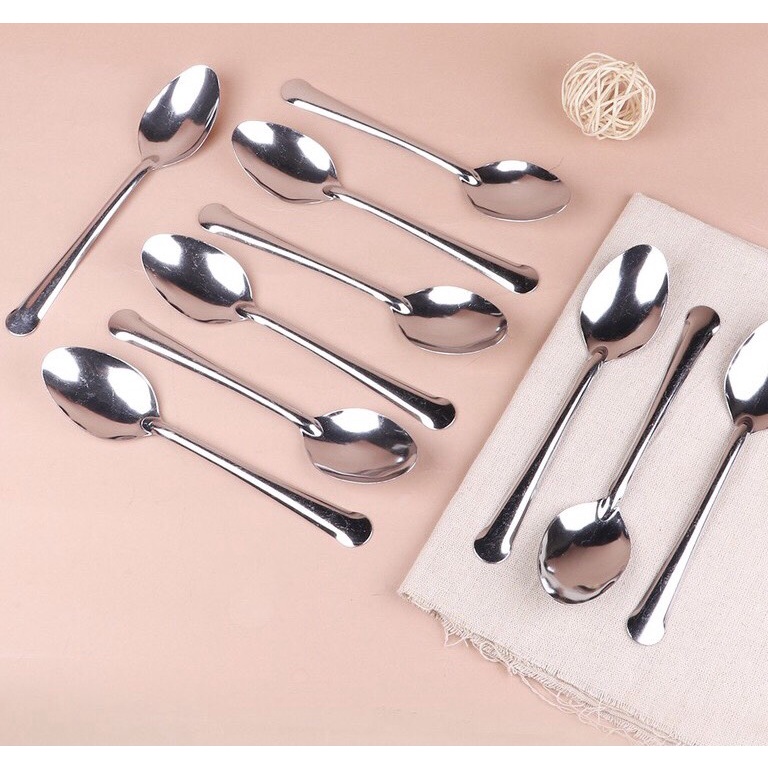 [SET KHUYẾN MÃI] SET 10 MUỖNG CƠM INOX 430 SIÊU DÀY