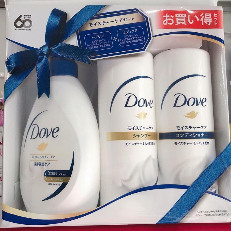 Bộ Dove set 3 dầu gôi, xả, sữa tắm Nhật Bản nhập khẩu