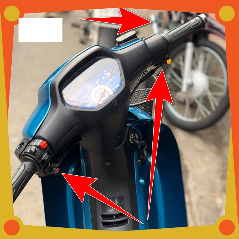 Bộ cùm công tắc, bộ cùm nút nhấn xinhan sang đường, còi, đèn, chế độ đèn, nút đề gắn xe WAVE anpha lốc bạc, WAVE nhỏ như zin theo xe