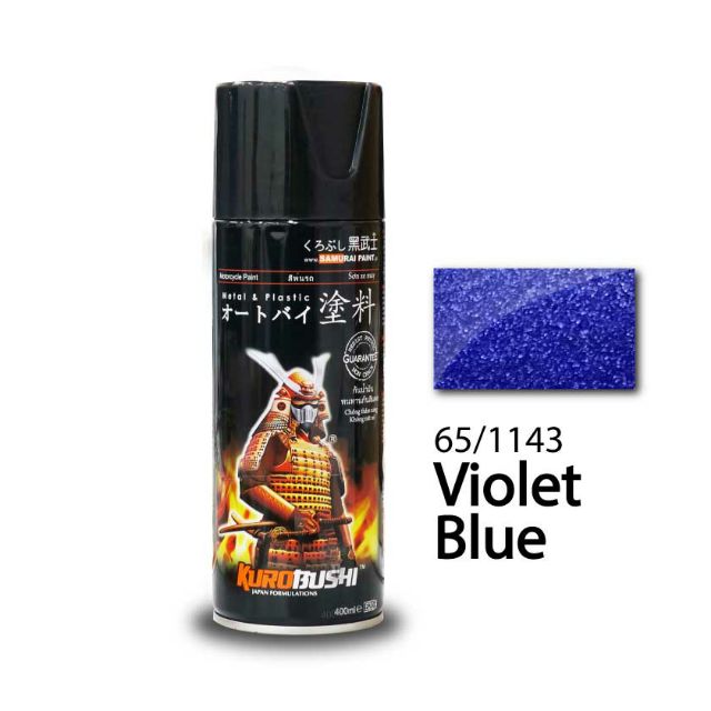 1143 _ chai sơn xịt sơn xe máy samurai 1143 65/1143 màu xanh tím ánh kim tuyến _ violet blue