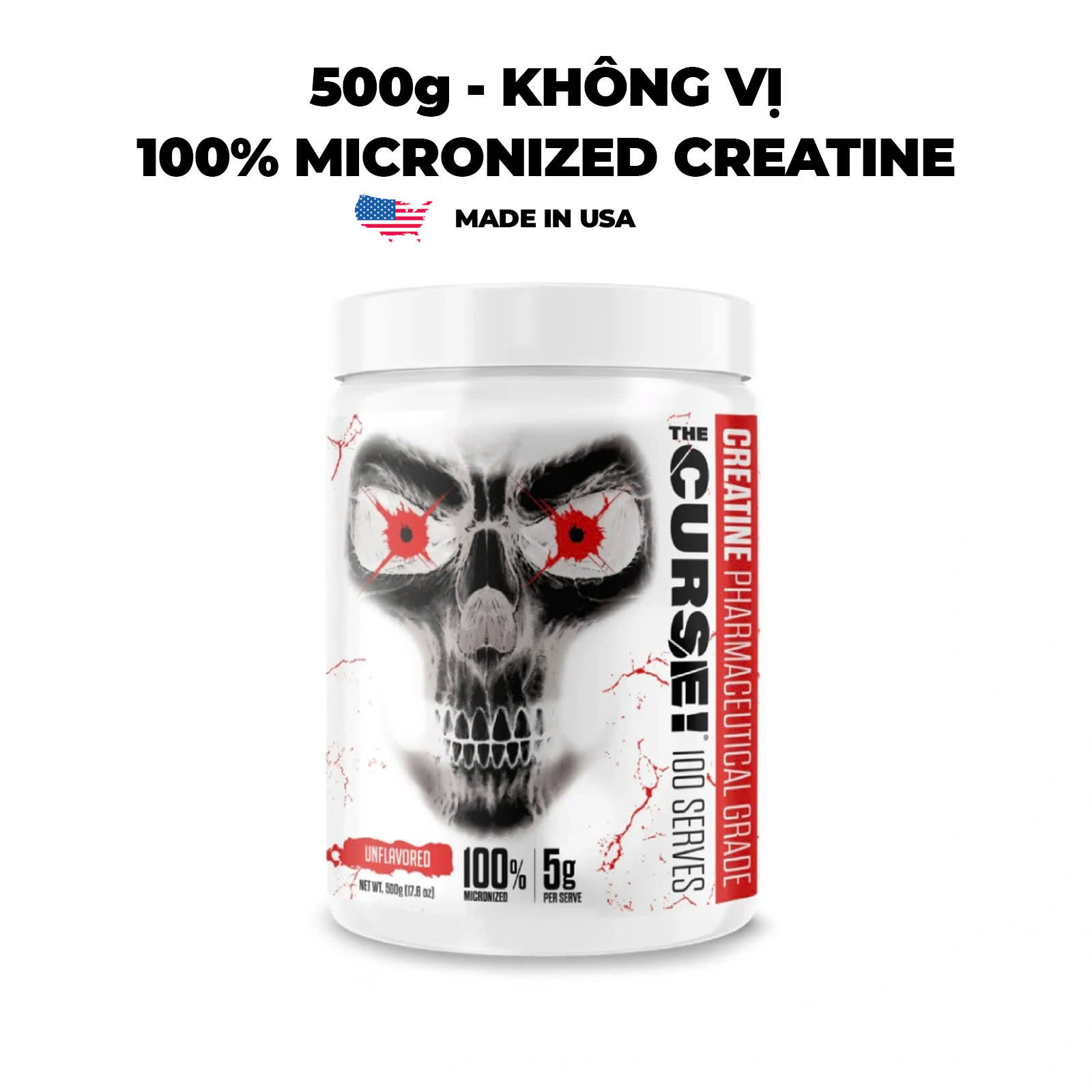 JNX The Curse Creatine Micronized (300g 500g) Bí quyết tăng sức mạnh vượt trội