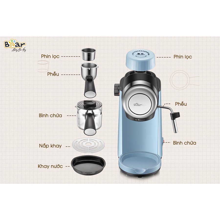 Máy pha cà phê LEXICAL automatic, bảo hành 12 tháng
