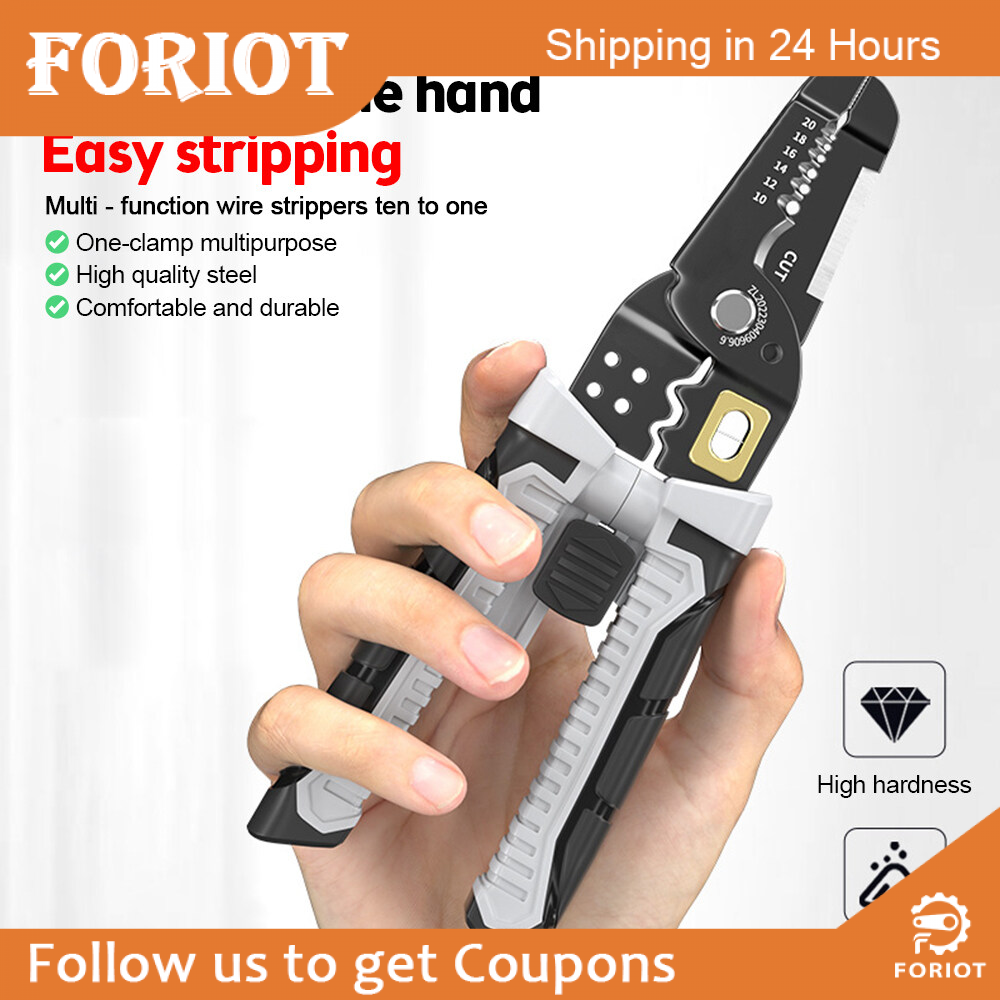 Foriot Wire Cutter Wire Stripper Heavy Duty Automatic Wire Stripper Tool for Solid and Stranded Electrical Wire