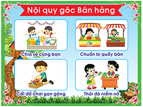 TRANH GÓC MẦM NON - NỘI QUY GÓC CHƠI (BÁN LẺ)