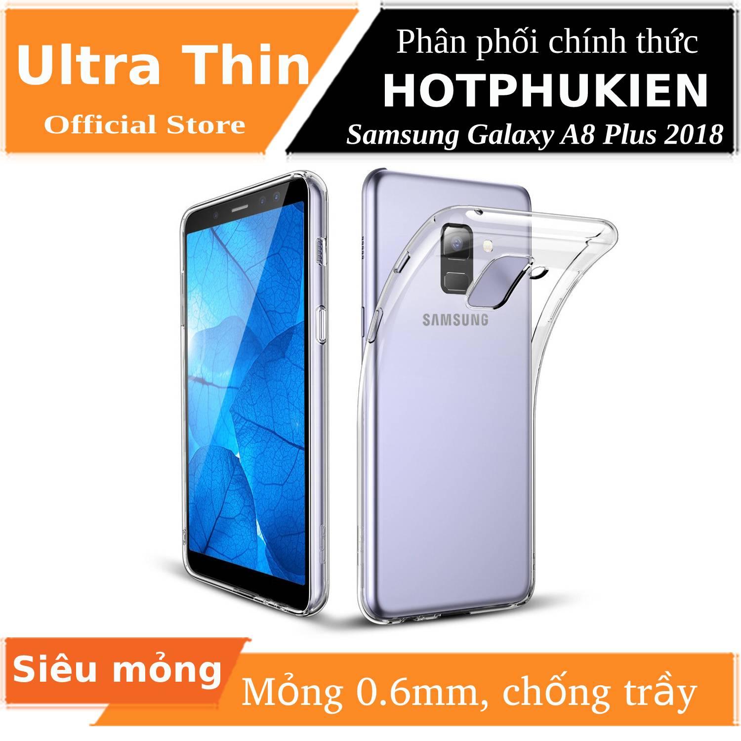[HCM]Ốp lưng dẻo cho Samsung Galaxy A8 Plus 2018 hiệu Ultra Thin (mỏng 0.6mm chống trầy xước) - phân phối bởi HotPhuKien