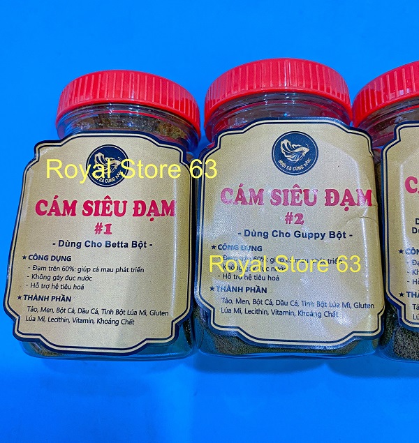Cám Siêu Đạm Cao Cấp PL1, PL2, PL3, PL4 thức ăn Dành Cho Cá Cảnh (Hủ 50gram)