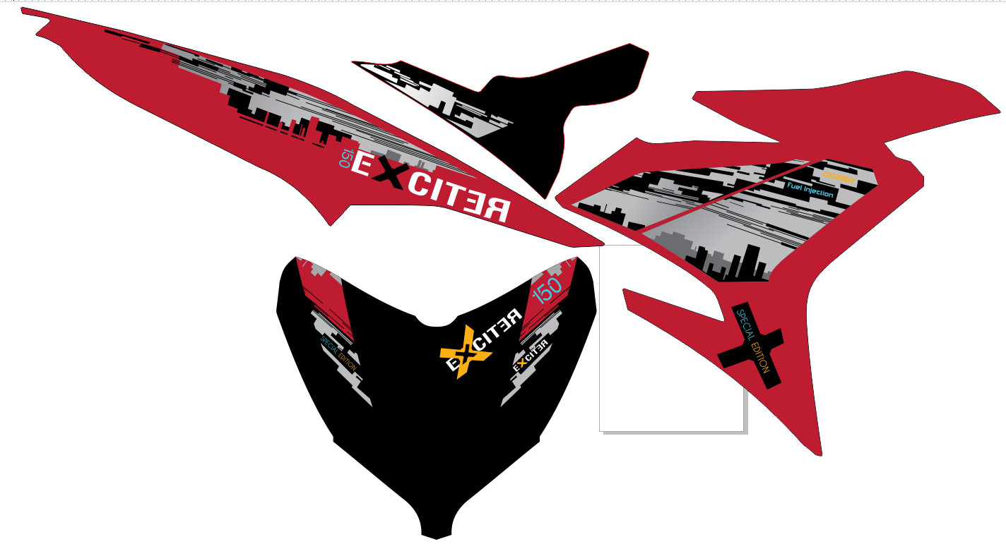 Tem chế exciter 150 thành phố 2020 tặng logo