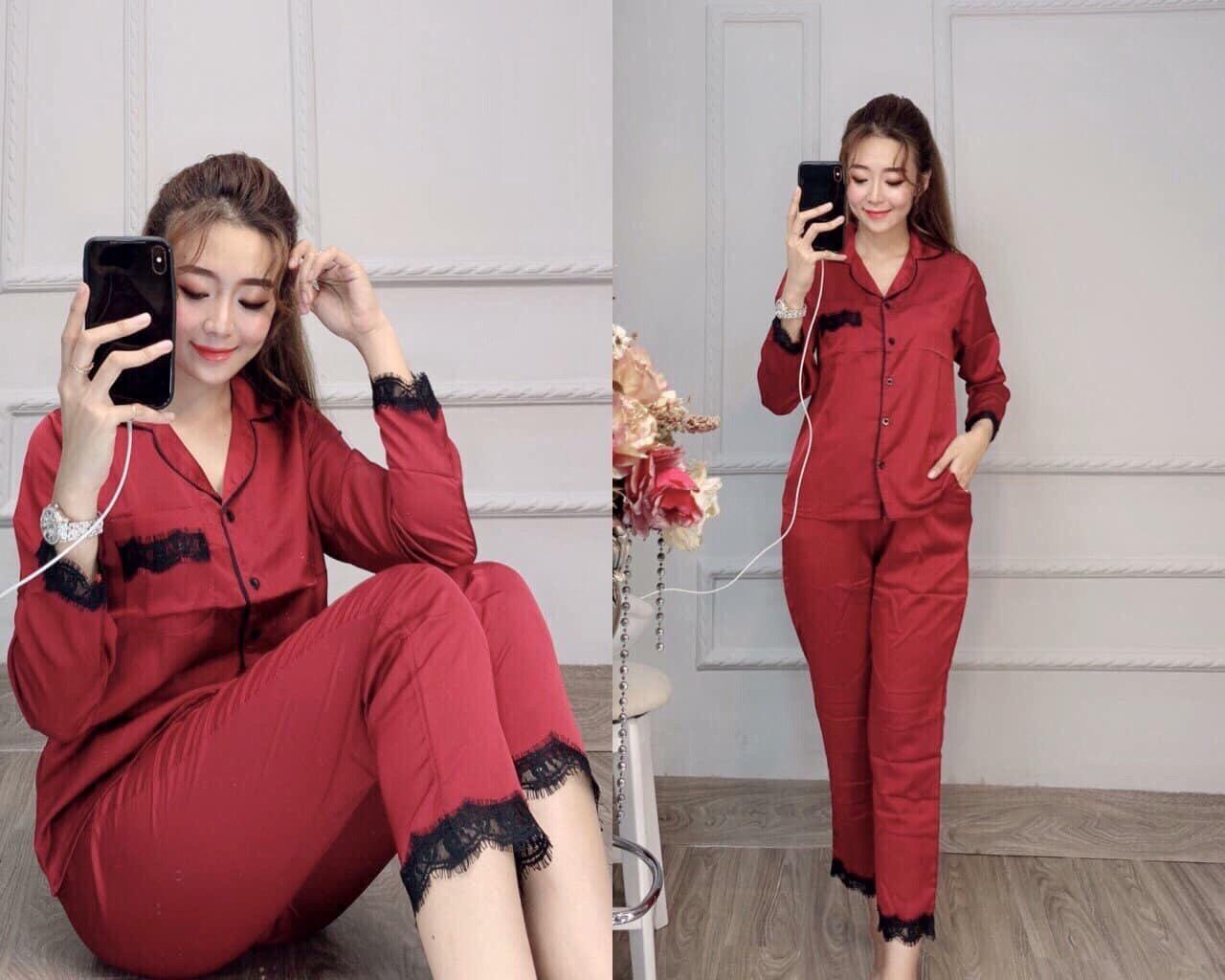 ĐỒ BỘ PIZAMA DÀI  TRƠN CHO NỮ