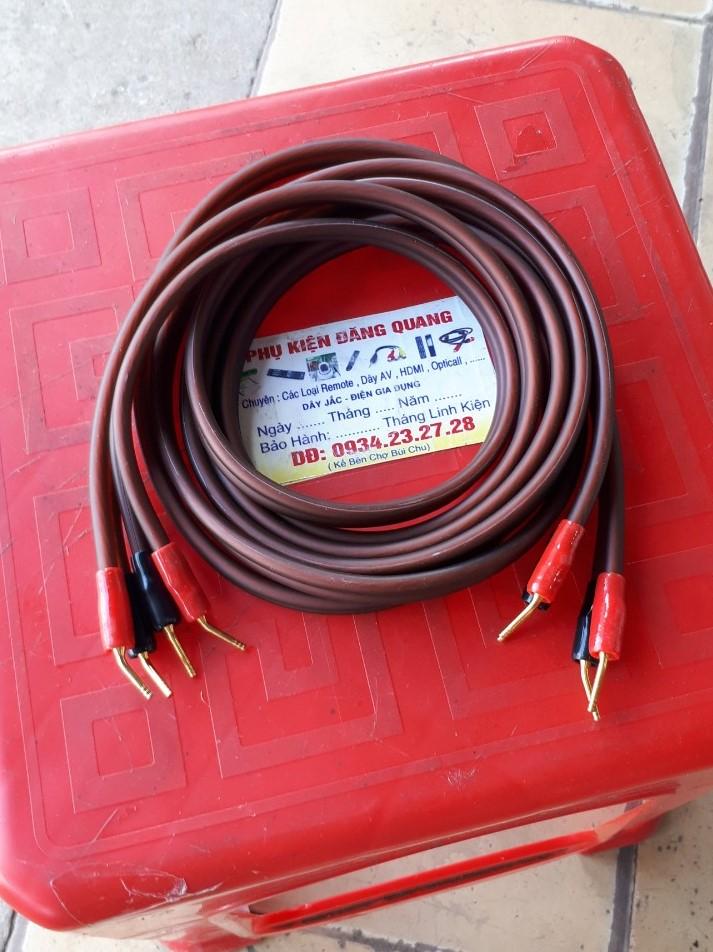 Cặp dây loa Canare dài 3m ( 2 vế ) hàn sẵn jack mỏ chim
