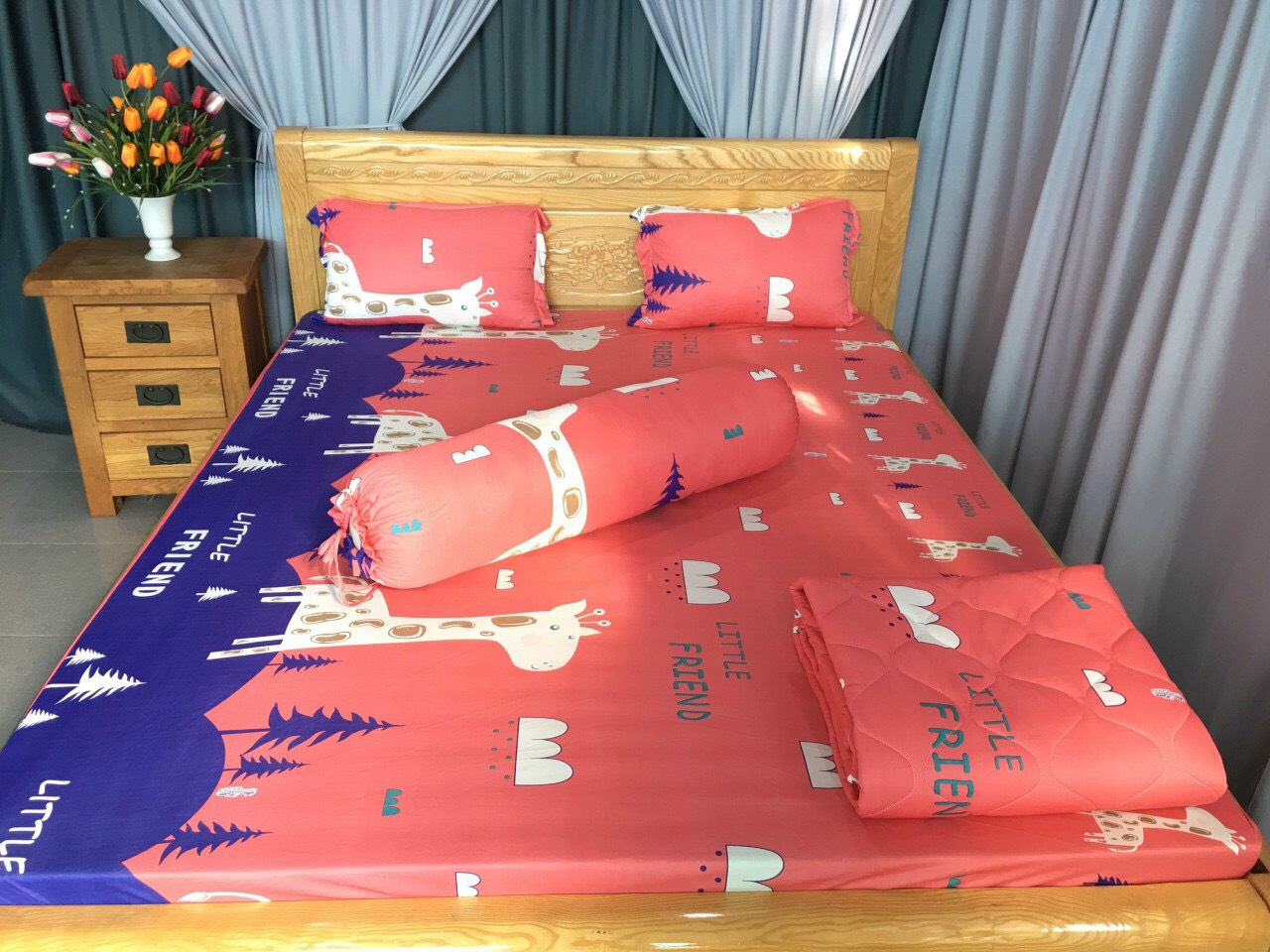 Cool Korean Elastic Sheet Set { 4 Pieces } All Sizes