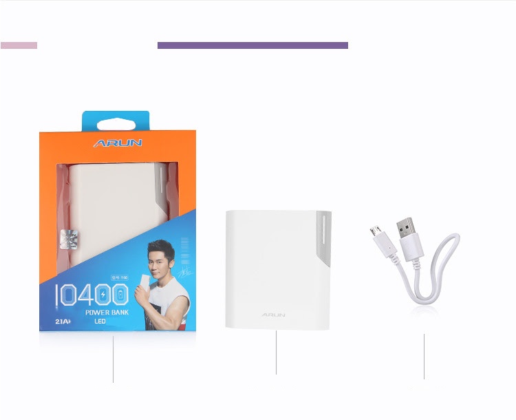Pin dự phòng arun cao cấp 10400mah