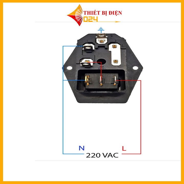 Jack Cắm Âm Có Cầu Chì Công Tắc Nguồn