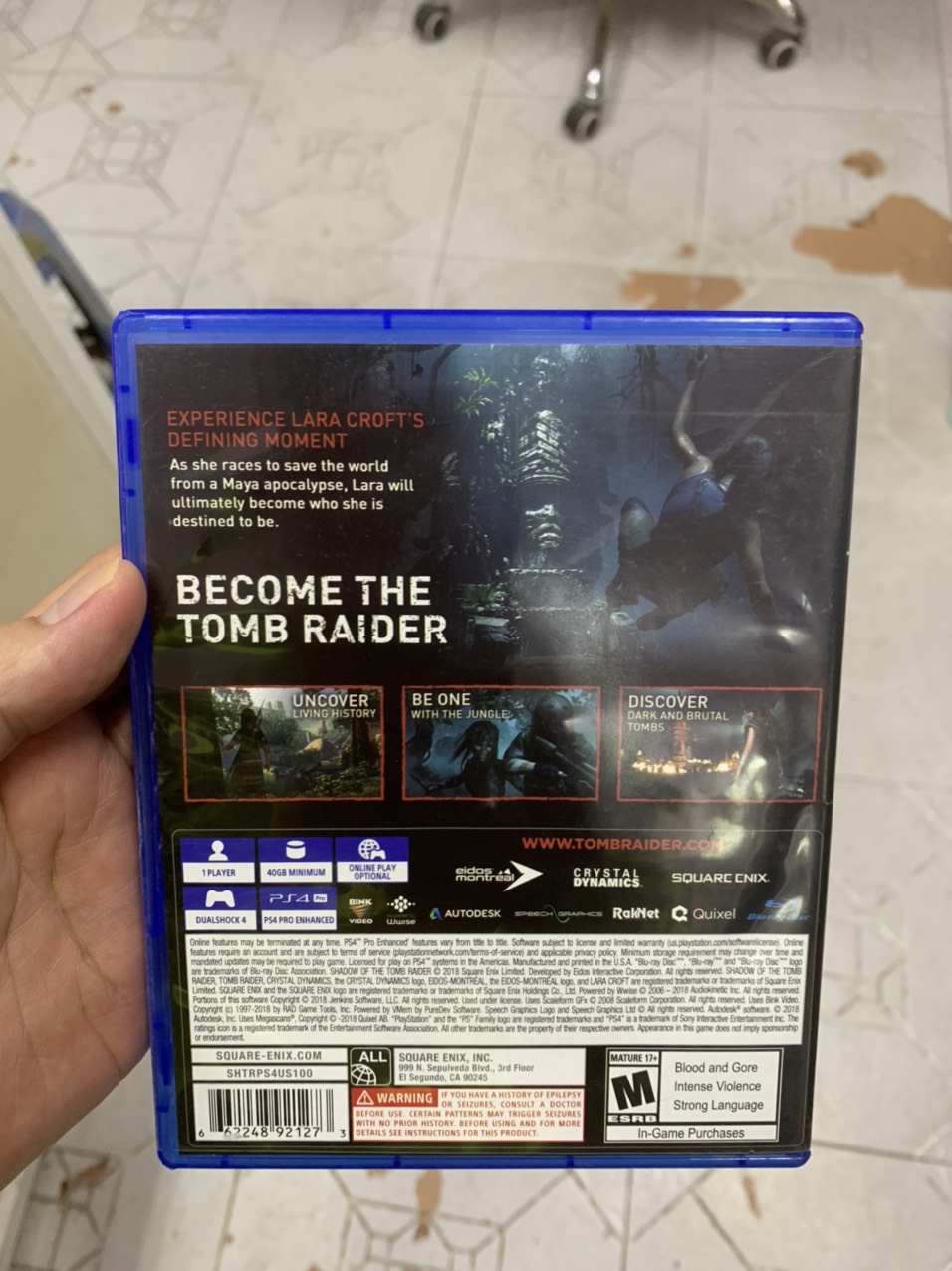 Đĩa Game Ps4 Shadow Of The Tomb Raider