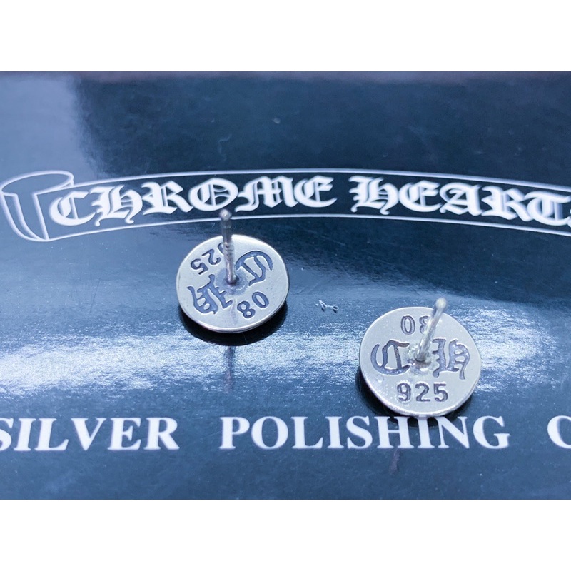 [Ảnh Thật] Bông tai Chrome Heart Logo bạc 925 cao cấp fullbox.