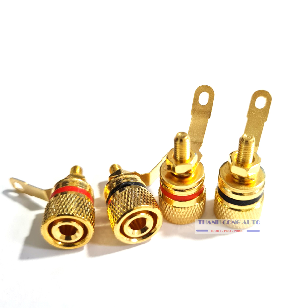 01 Cặp Jack cọc loa bằng đồng mạ vàng cao cấp