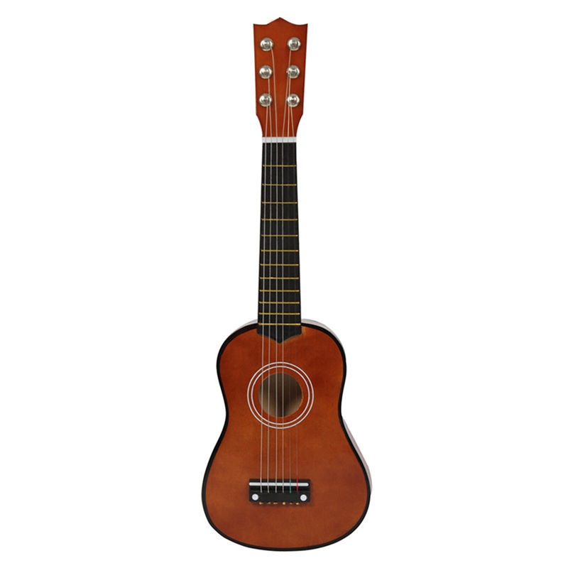 21 Inch 6 Strings Small Mini Guitar Basswood Guitar with Pick Strings Musical Instruments Toy