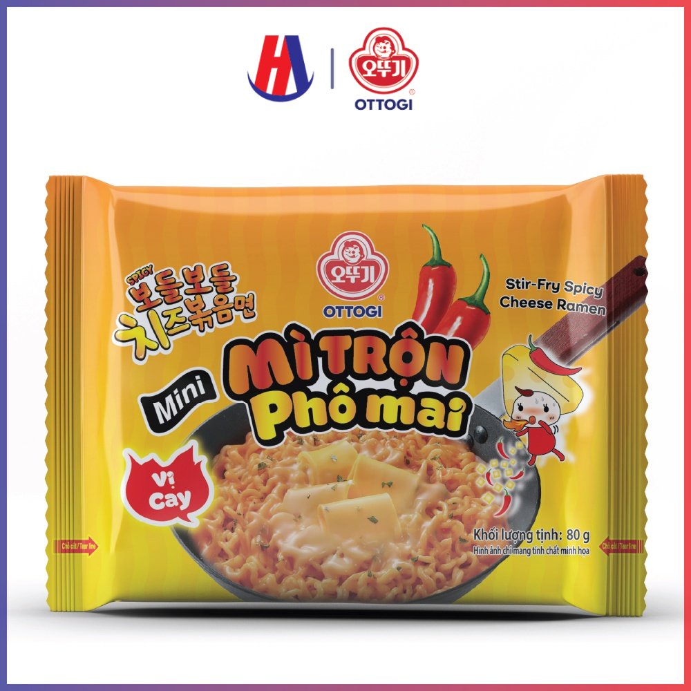Mì trộn phô mai vị cay ottogi mini 80g