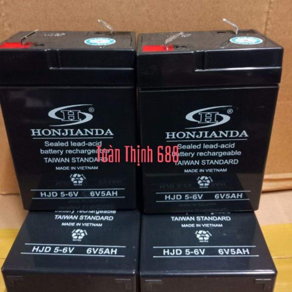 [HCM]Bình ắc quy khô 6v 5Ah Honjianda 1c