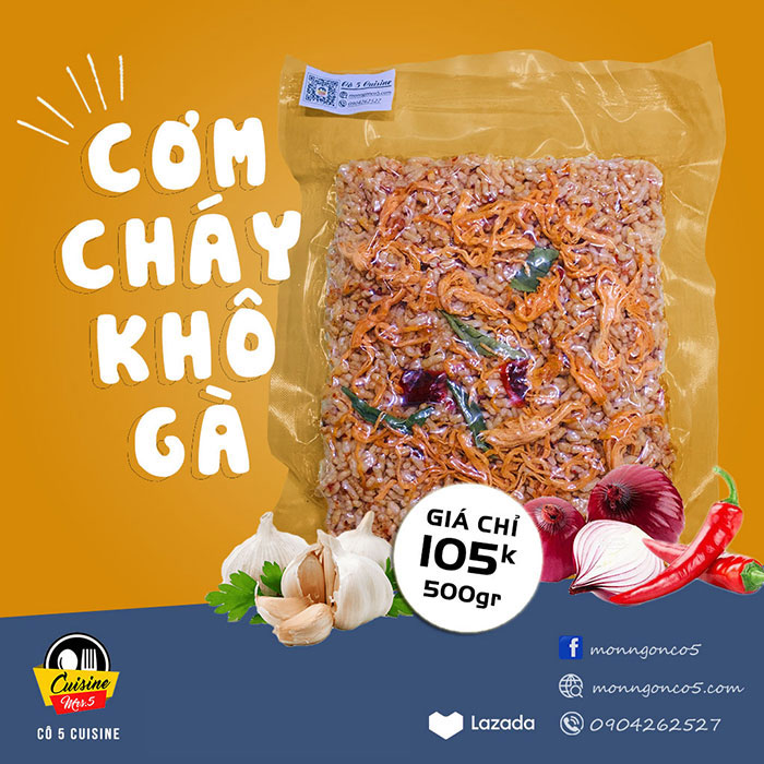 Cơm Cháy Khô Gà Lá Chanh