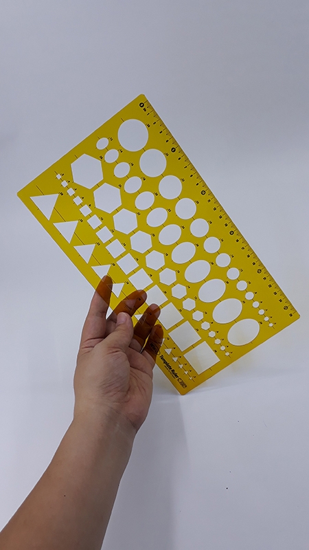 Thước Vẽ Kỹ Thuật Hình Học 5 Hình WinQ C-2007 - Template Ruler