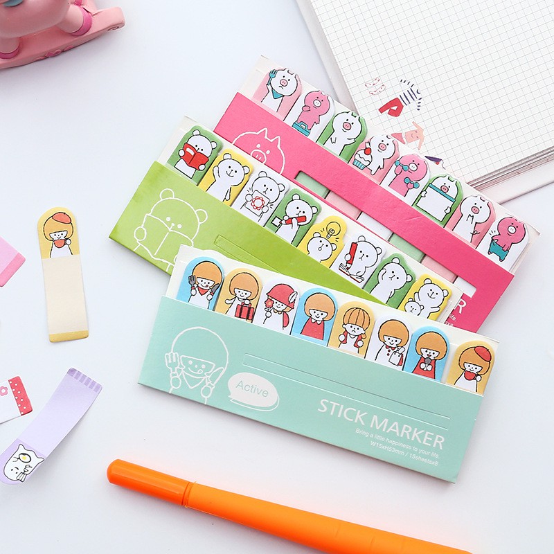 [Lấy mã giảm thêm 30%] Giấy đánh dấu trang giấy note trang hoạt hình dễ thương