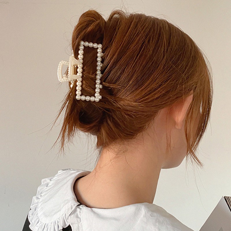 Korean Style Pearl Bow Hair Clip