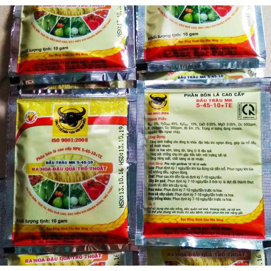 Gói 10gr phân bón đầu trâu 5-45-10