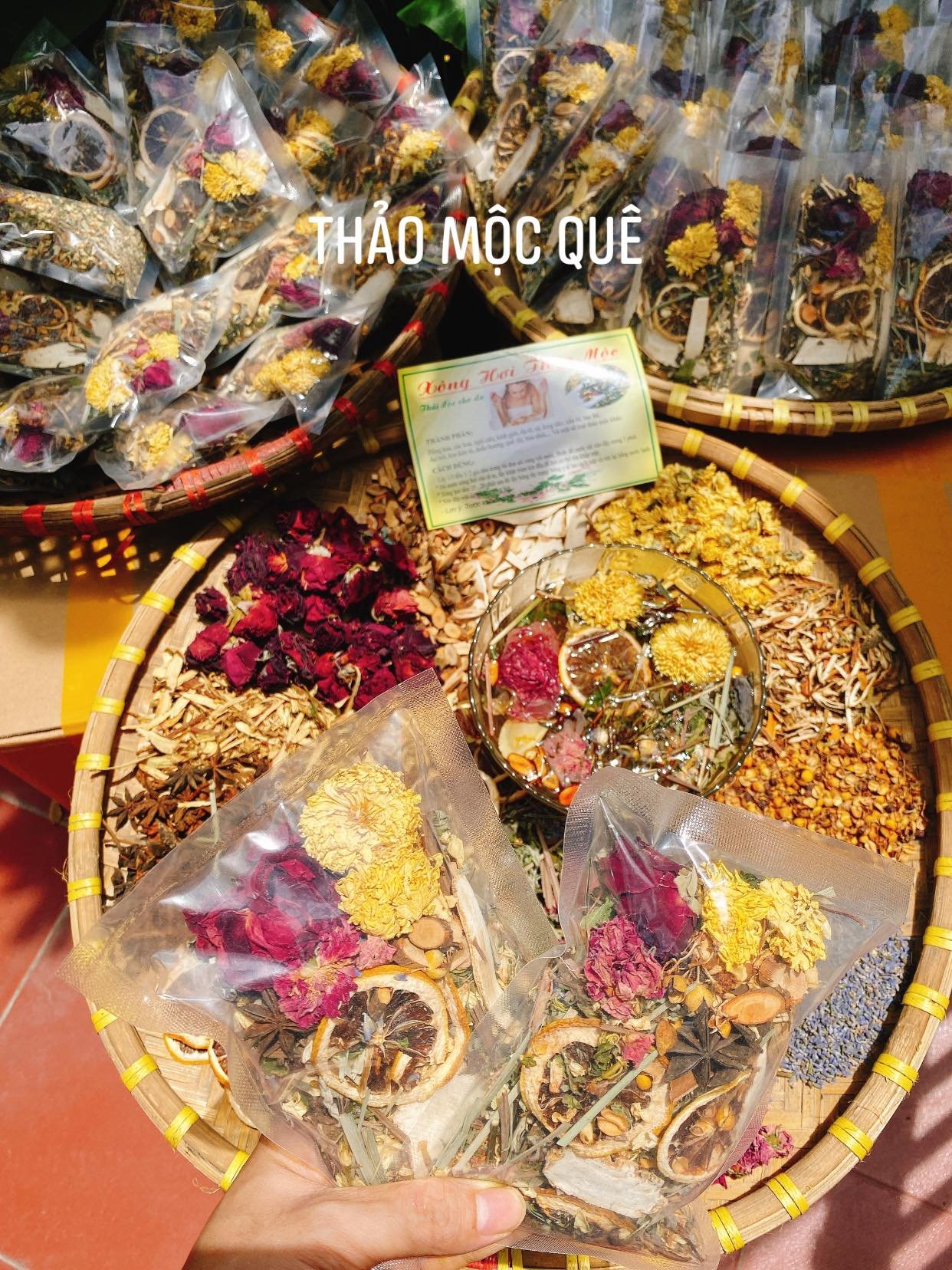 [HCM]Thảo mộc xông mặt sau sinh Handmade (12 lần xong)