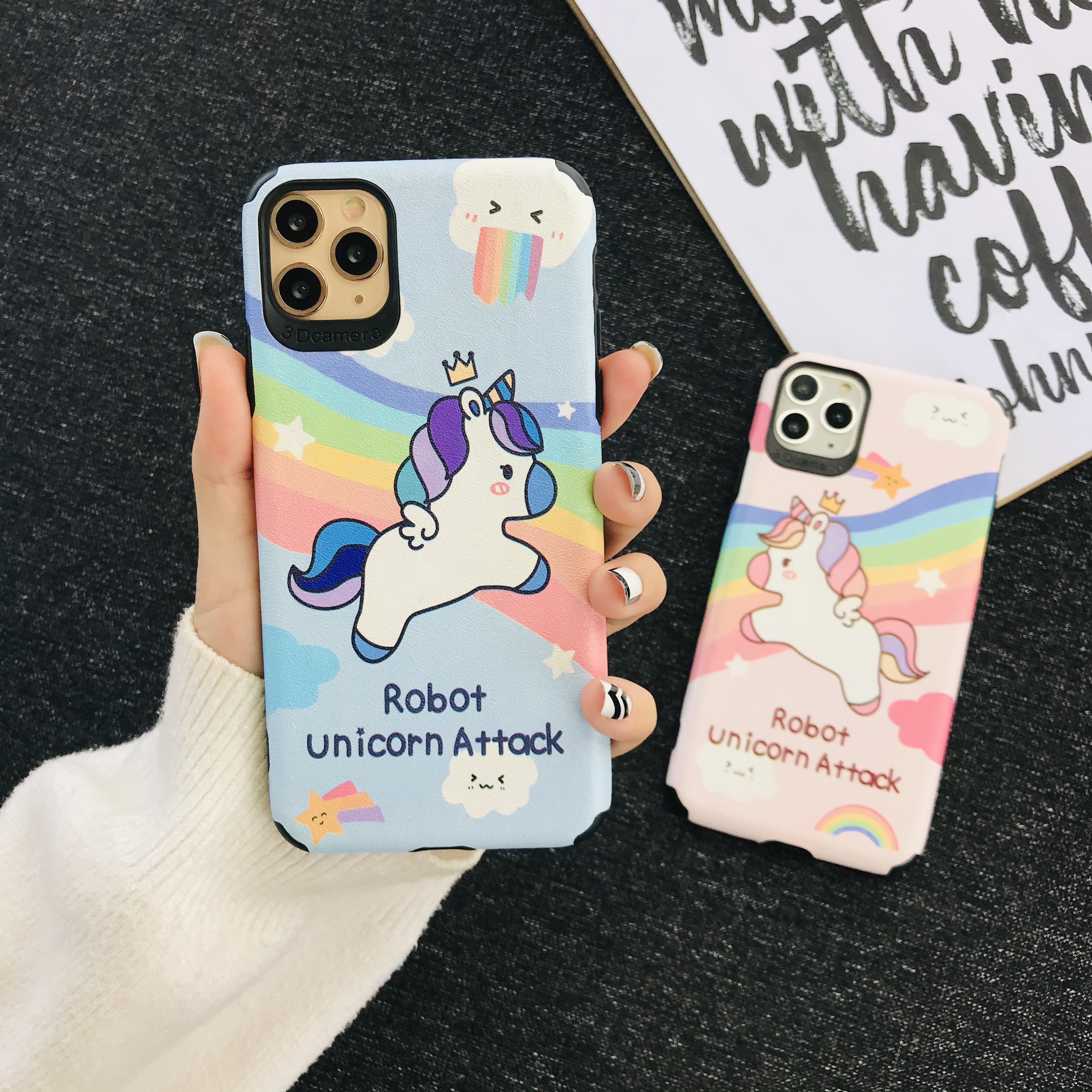 Ốp Lưng Da IMD Unicorn Attack