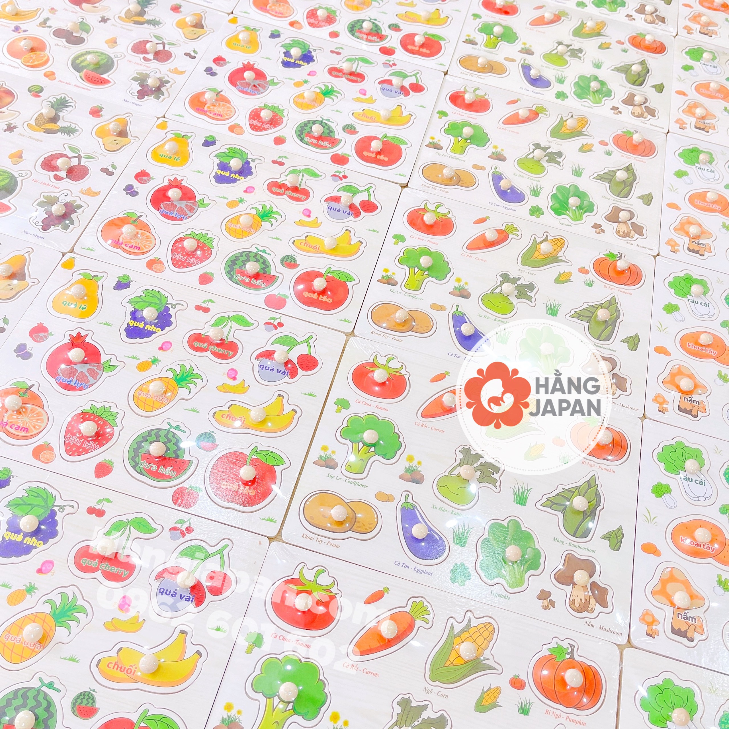 Bảng núm gỗ nhiều chủ đề cho bé