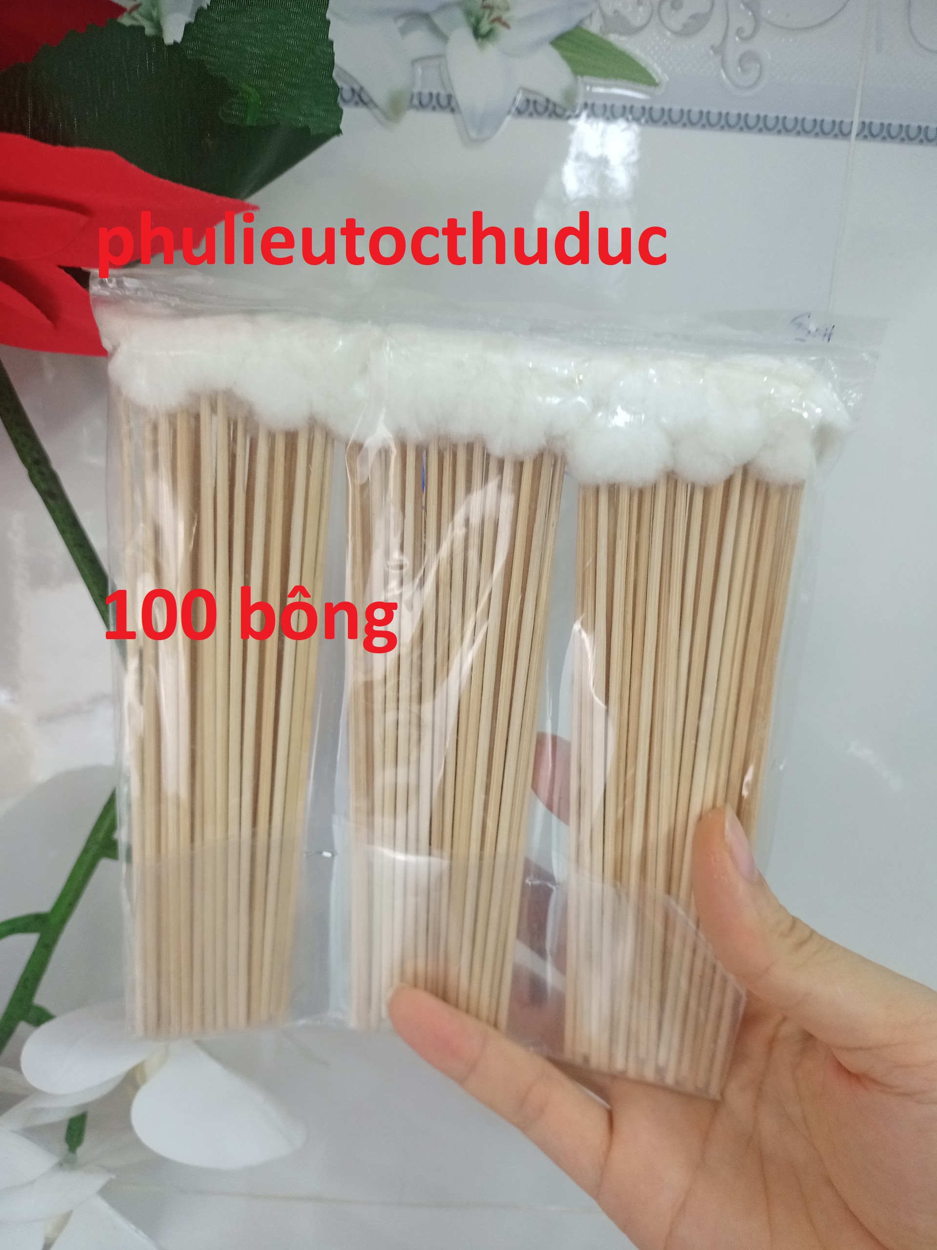 100 Bông se tai lông vịt - phụ liệu tóc Thủ Đức