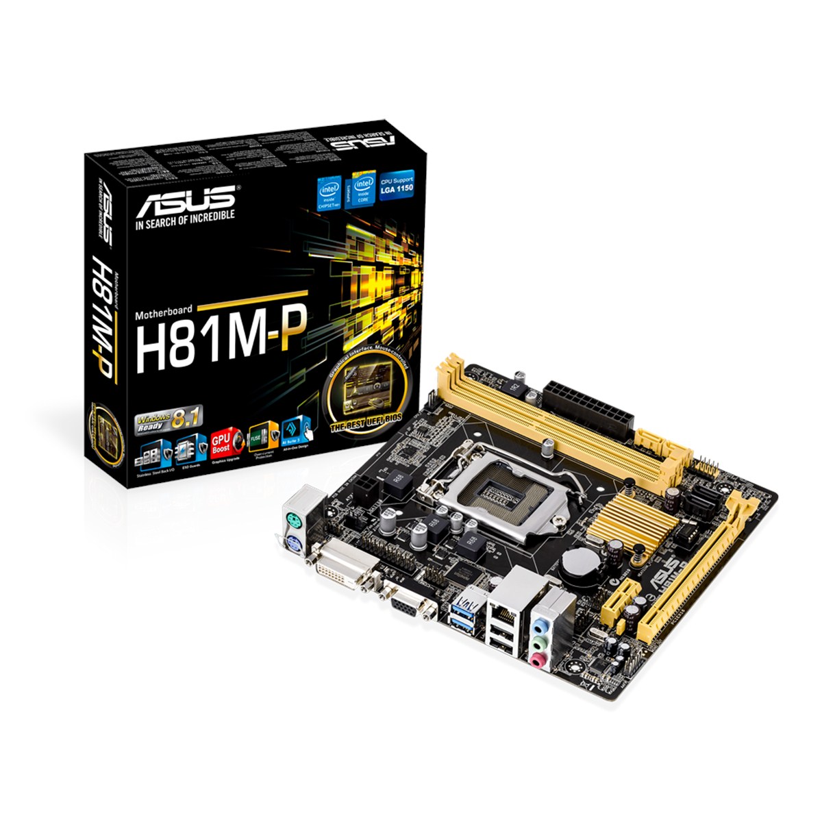 Combo H81 ASUS- i3 4130- ram 8g