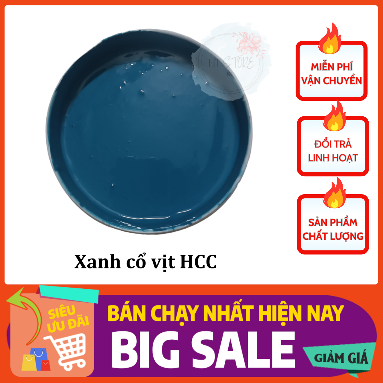 Sơn chậu màu xanh cổ vịt ngoại thất cao cấp và cọ quét sơn