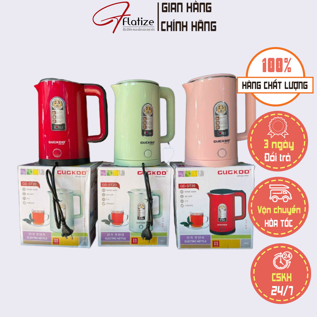 Bình đun siêu tốc Cuckoo, ấm siêu tốc, ấm điện GD-ST20, 2,5l - FLATIZE