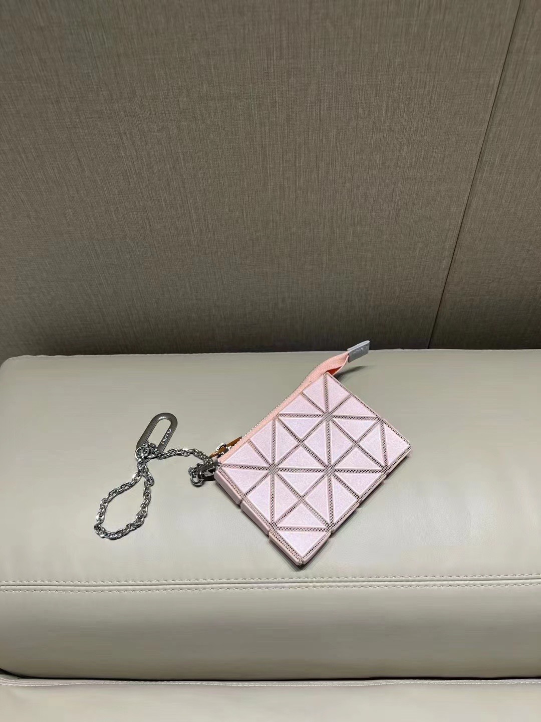 Issey Miyake Hình học Lingge Mini Thời trang Tối giản Túi đựng thẻ ID Túi Zero Ví