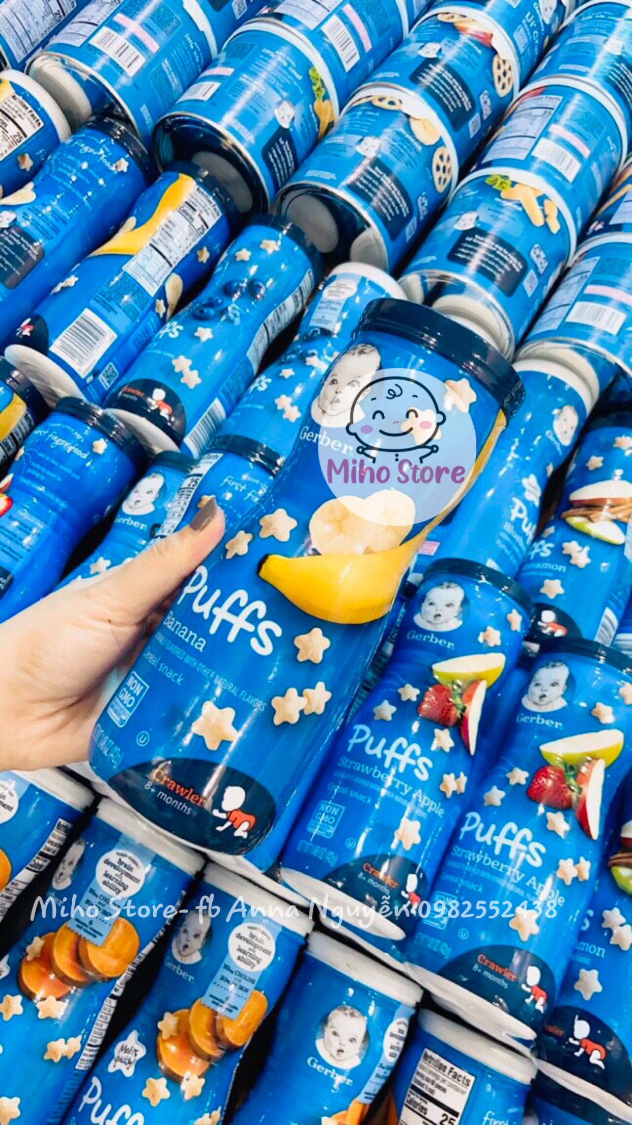(Mẫu mới nắp trắng) Bánh ăn dặm ngũ cốc organic Gerber