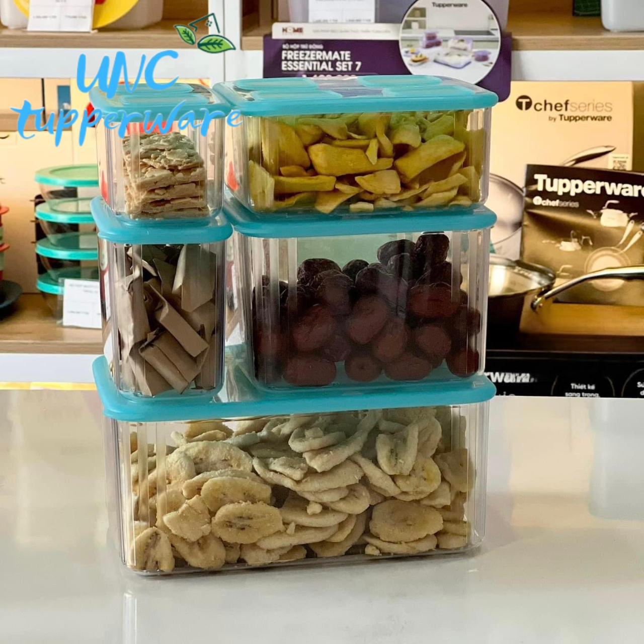 Bộ hộp trữ mát Tupperware Fresh Clear Set 5