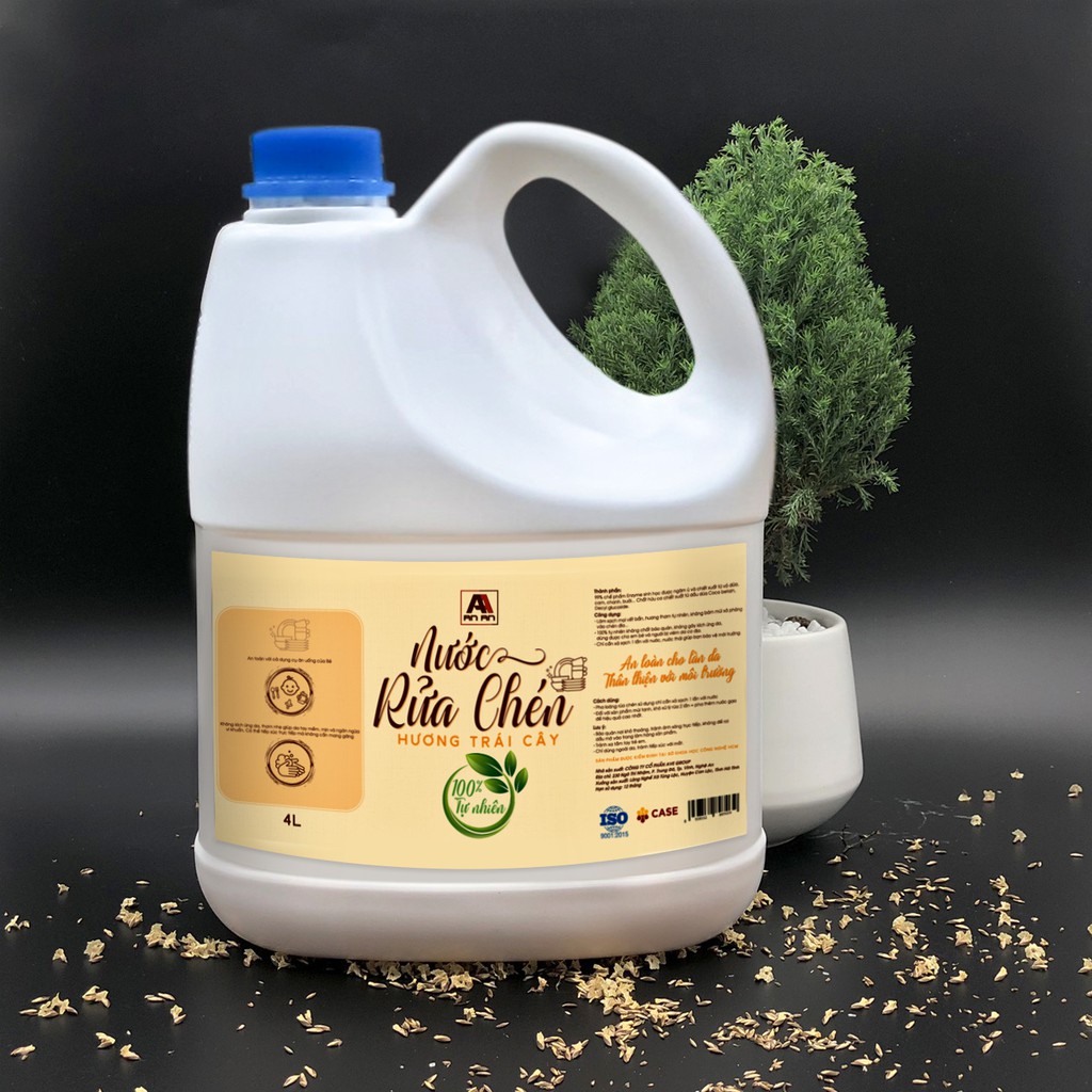 Nước rửa chén hữu cơ bồ hòn An An 4000ml, 100% tự nhiên, không chất tẩy rửa