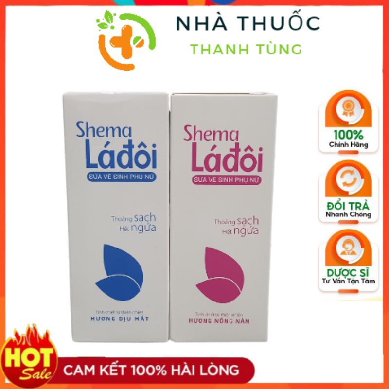 Dung dich vệ sinh phụ nữ shema lá đôi chai 100ml