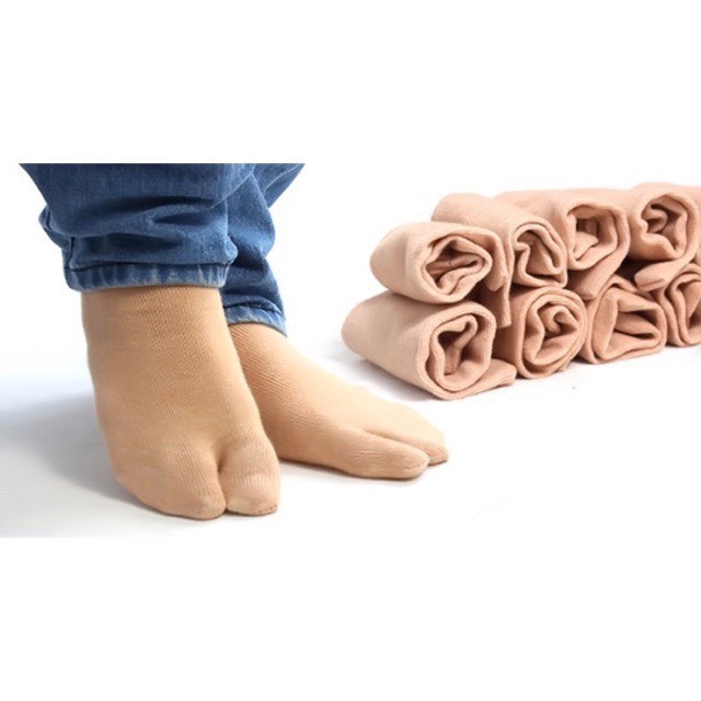 [HCM] Combo 5 đôi vớ da nữ cotton xỏ ngón 3 màu lựa chọn