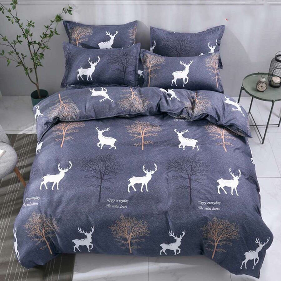 Bộ Ga Gối Cotton Poly mẫu Sư Tử Vàng