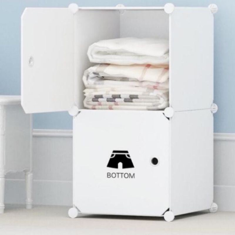 TỦ NHỰA LẮP GHÉP MINI GIÁ RẺ 2 Ô