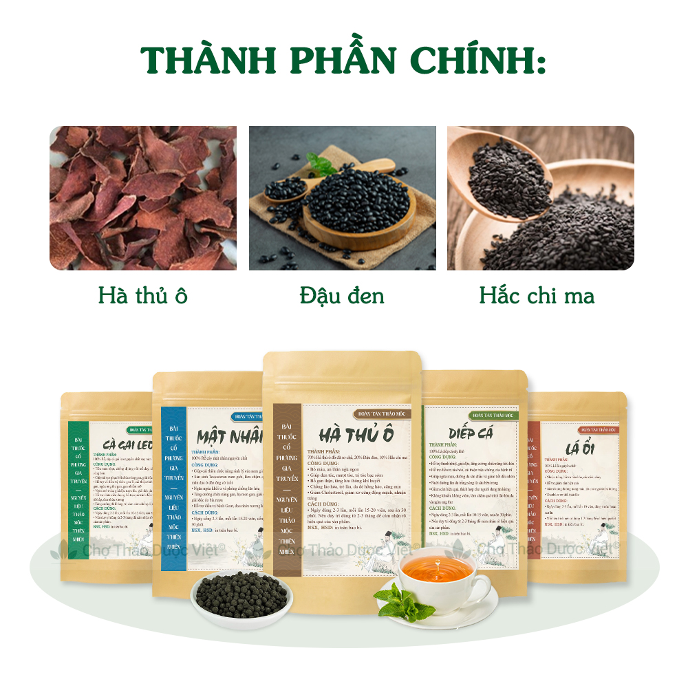 Hà Thủ Ô Chế Đỗ Hoàn Thô 300g