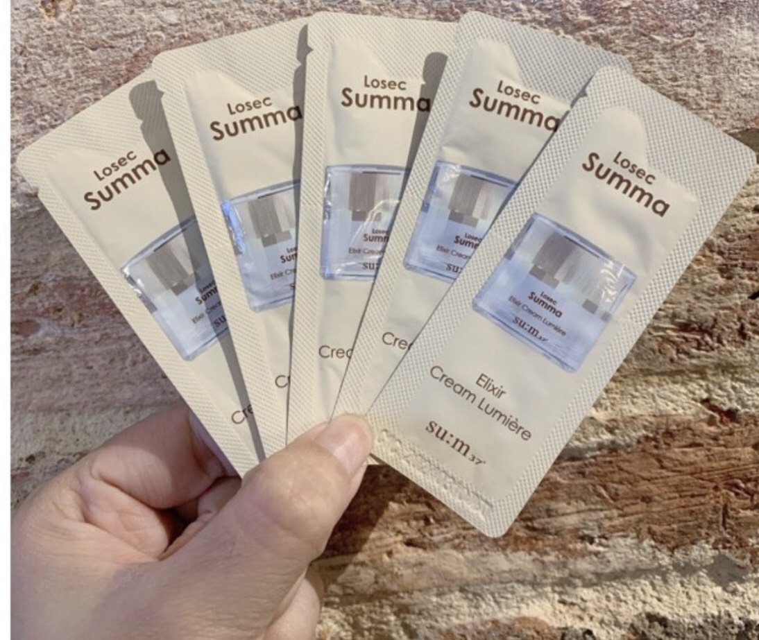 Combo 60 gói kem dưỡng trắng da, mờ thâm nám, căng bóng sum37 losecsumma - su:m37 losec summa elixir cream lumière sample