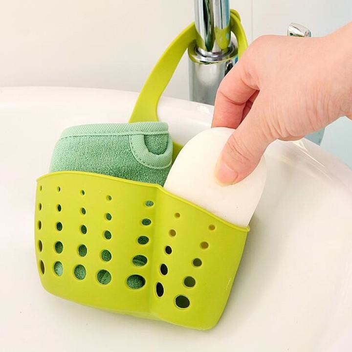 Giỏ đựng giẻ rửa bát bằng silicone tiện dụng (màu giao ngẫu nhiên)
