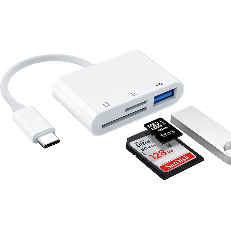 Đầu đọc thẻ nhớ Type c đọc thẻ SD,TF,USB đa năng